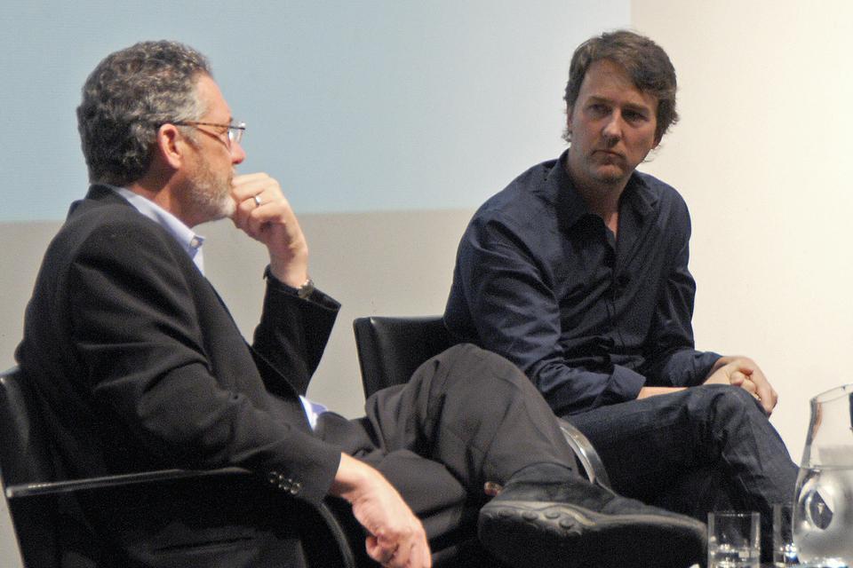 At a forum titled "Social Entrepreneurship and the Built Environment—James Rouse and His Legacy,” Jonathan Rose and Edward Norton speak at the Graduate School of Design last night about ways to accommodate population growth in the most environmentally, socially, and economically responsible way as possible.