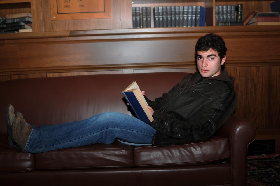 Dmitri Vaintrob ’11 indulges in the printed word every once in a while.