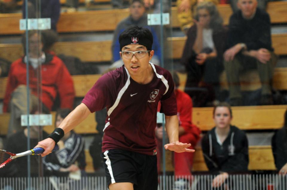 Senior Richard Hill, shown above in earlier action, and the men’s squash team had little trouble this weekend getting past St. Lawrence on Friday and Hamilton the next day. The victories are just two of four 9-0 wins on the year for the squad, which will ready itself for Penn and Princeton next week.