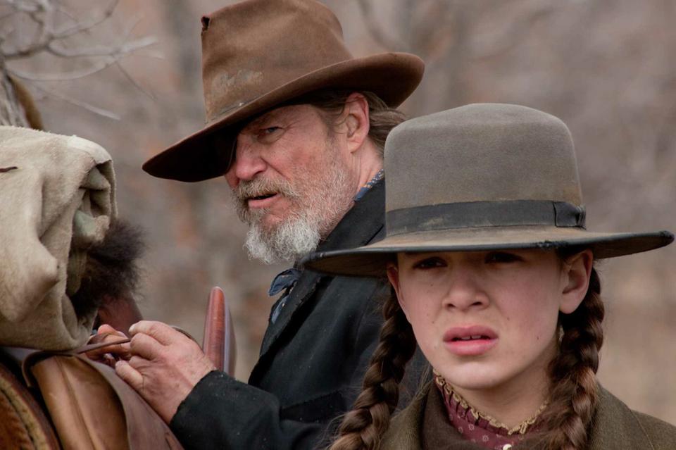 Jeff Bridges plays the one-eyed Sheriff Rooster Cogburn in the Coen Brothers' "True Grit."