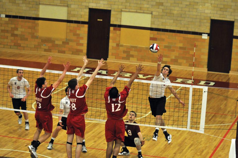Junior Matt Jones, shown here in earlier action, had five kills in Harvard’s loss to Cal Baptist last night. The Crimson fell by the scores of 25-14, 25-12, 25-15, ending the team’s two-game winning streak to start the season.