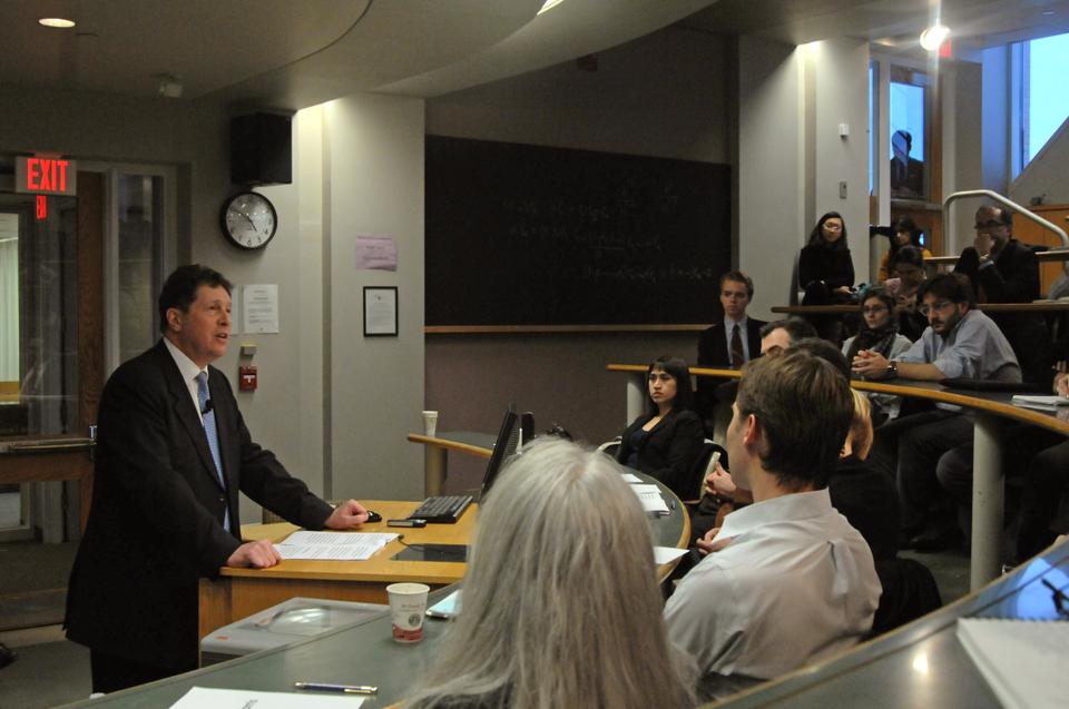 Sir Nigel Sheinwald, British Ambassador to the US, speaks at the Kennedy School about Britain's plans to manage budget cuts while maintaining defense, security and relations with the EU, the United States and the world.  