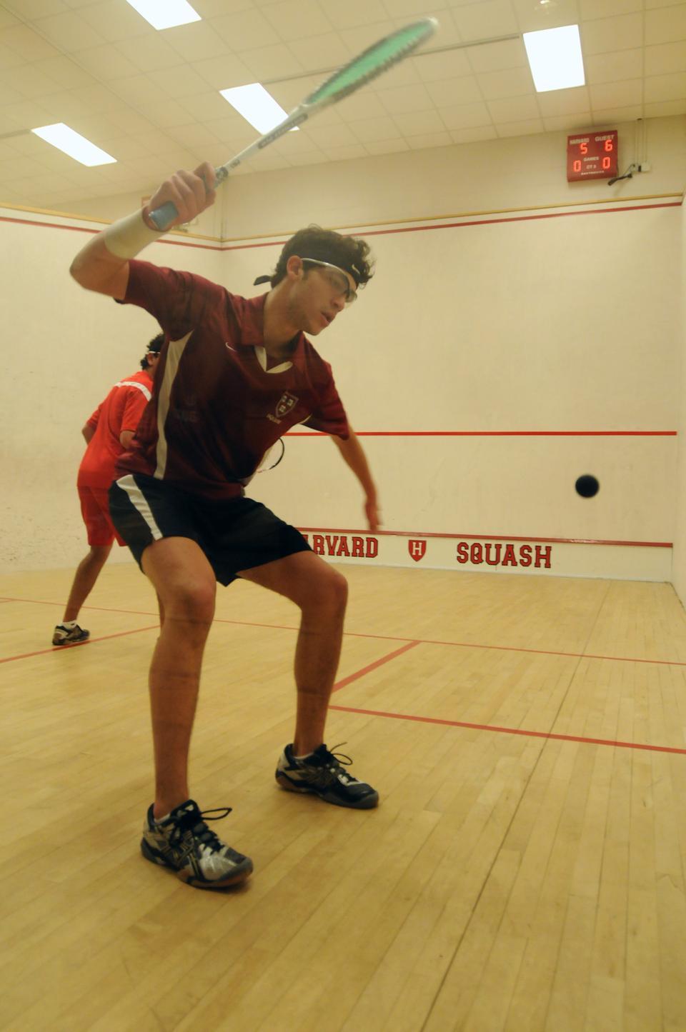 Junior Will Ahmed posted one of the Crimson’s three wins on Wednesday. Ahmed defeated Trinity’s Daniel Echavarria in four games.