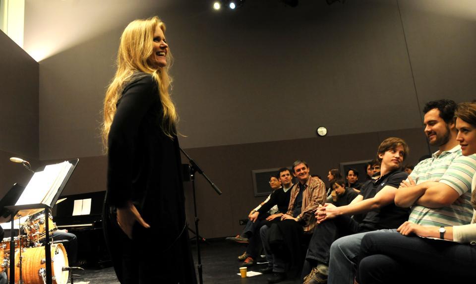 Sutton keeps her jazz performance master class intimate last Thursday at the New College Theatre.