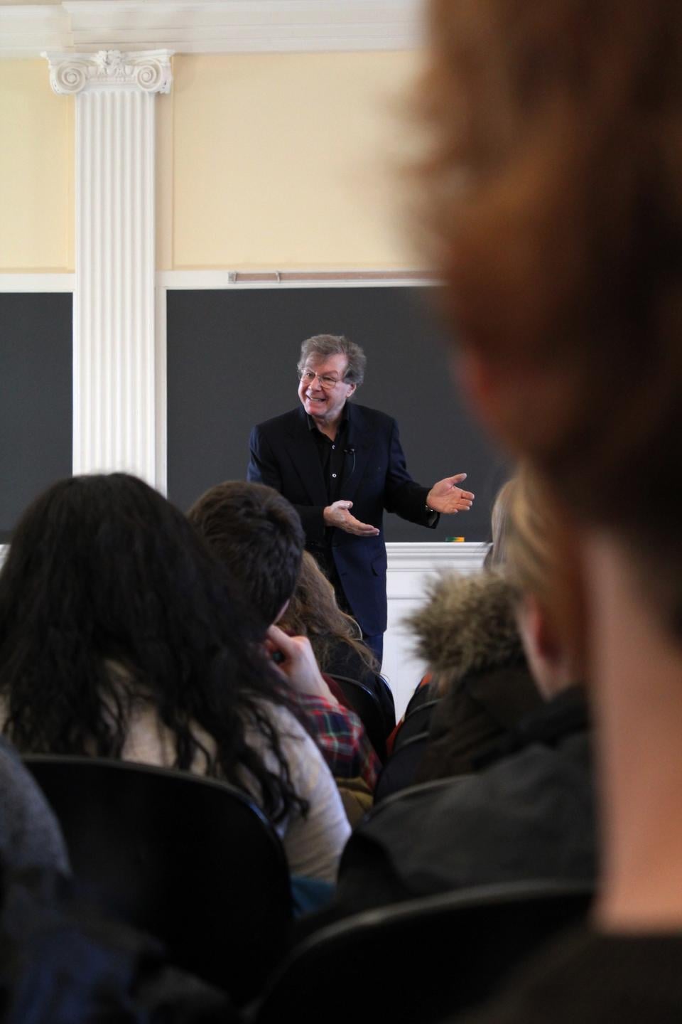 Maury Yeston discussed his career, inspirations, and future goals in his talk at a class on american musicals.