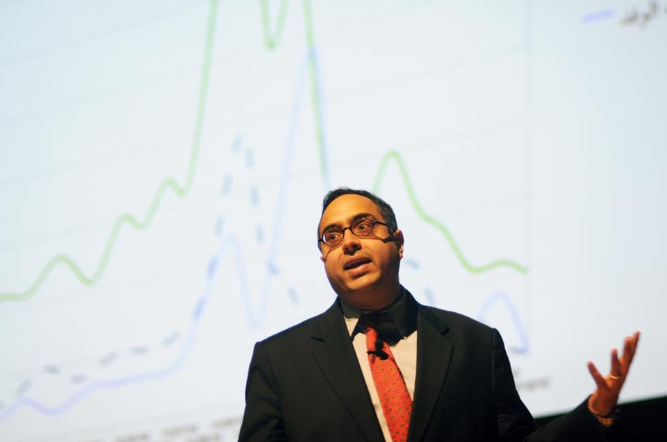 Professor Tarek Masoud who teaches at the Kennedy School of Government uses research, world news, and stories gathered from personal experience to tell the audience at Sanders Theatre that the Arab world is ready for democracy. He asks his listeners to think about how prepared the rest of the world is for such a change. 