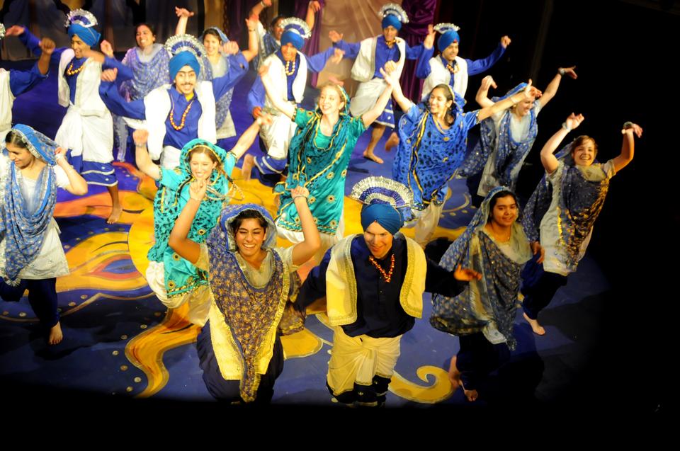 Bhangra, one of the most engergetic dances in the lineup, kept the audience on its toes.  Dancers stormed the stage with lively movements and contagious enthusiasm.