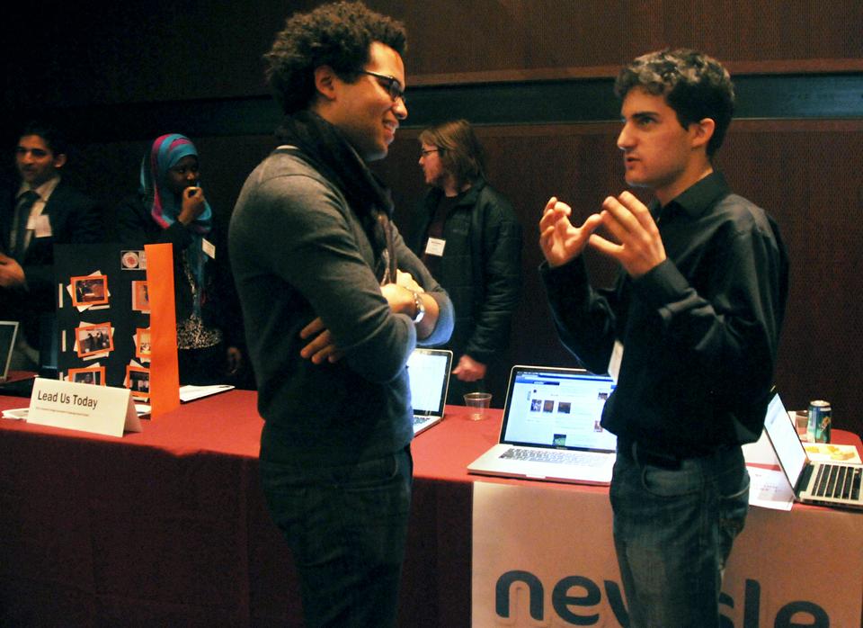 Jonah Varon ('13) explains the concept behind "Newsle", a web application he designed with Alex Hansen ('13), which enables users to track and read news articles about their friends. "Newsle" was awarded the McKinley Family Grant for Innovation and Entrepreneurial Leadership in Commercial Enterprise at this years Harvard College Innovation Challenge Awards Ceremony. 