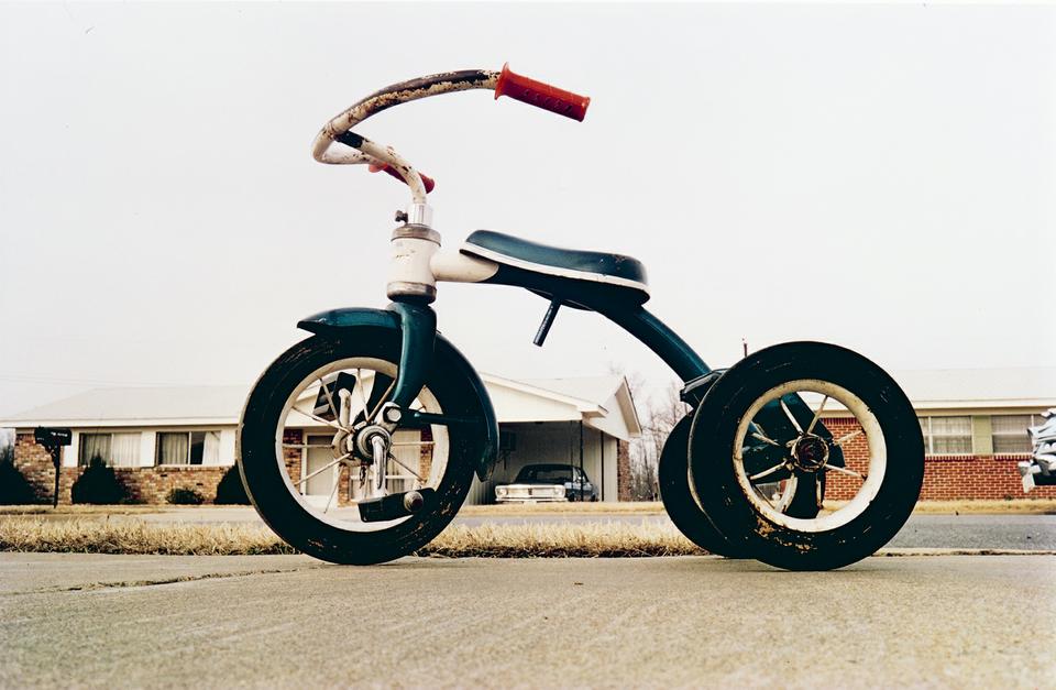 William Eggleston’s photo “Untitled, (Memphis)” is one of over 100 images currently on display at the MFA. 