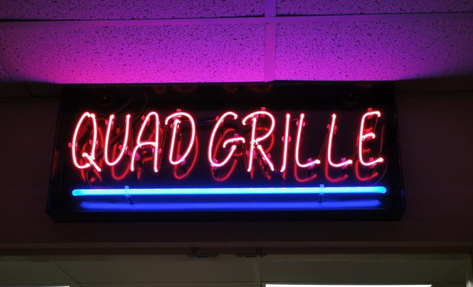 The Quad Grille sign, pictured in 2011.