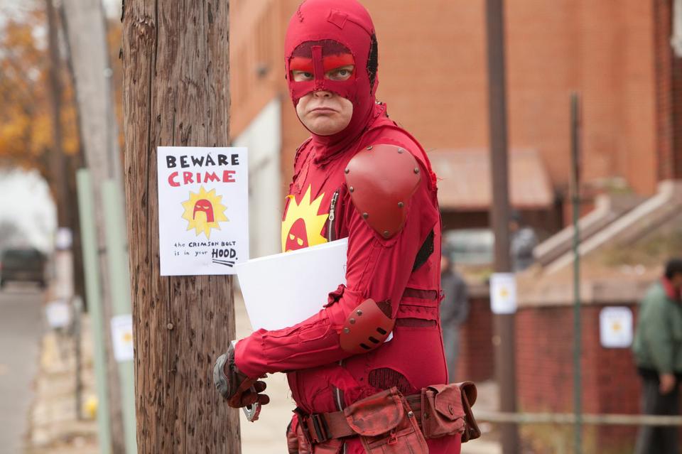 Rainn Wilson plays Frank, aka "The Crimson Bolt," in "Super."