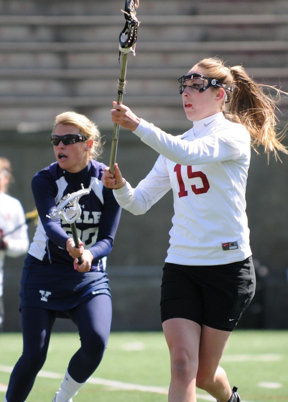 Jennifer VanderMeulen, shown above in earlier action, finished with eight goals last weekend, giving her 25 scores on the season.