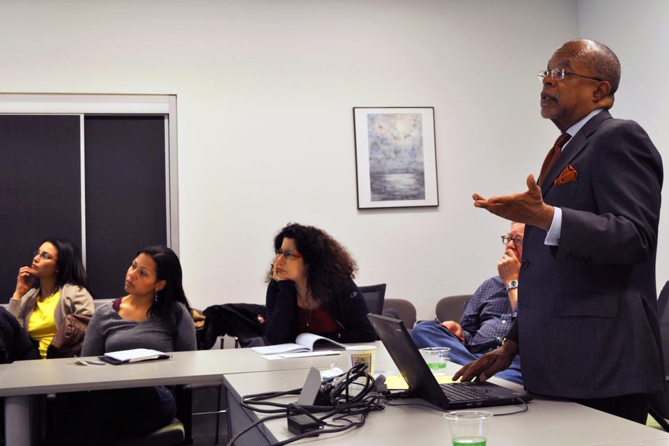 Professor Henry Louis Gates, Jr. participates in a panel discussion titled “Cultural Politics: Interdisciplinary Perspectives” hosted by Weatherhead Center for International Affairs yesterday evening at the CGIS-South building. 