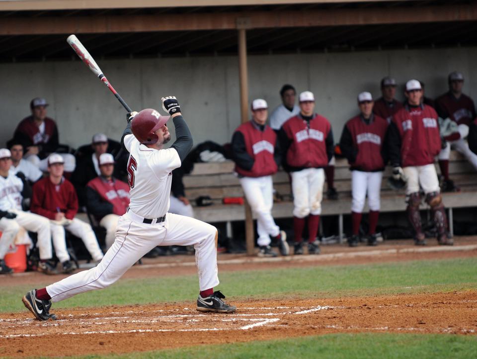 Senior shortstop Sean O’Hara, shown here in earlier action, is fourth on the team with a .270 batting average this year. The Crimson fell to 3-21 on the season yesterday after being toppled on the road at Bryant, 12-1.