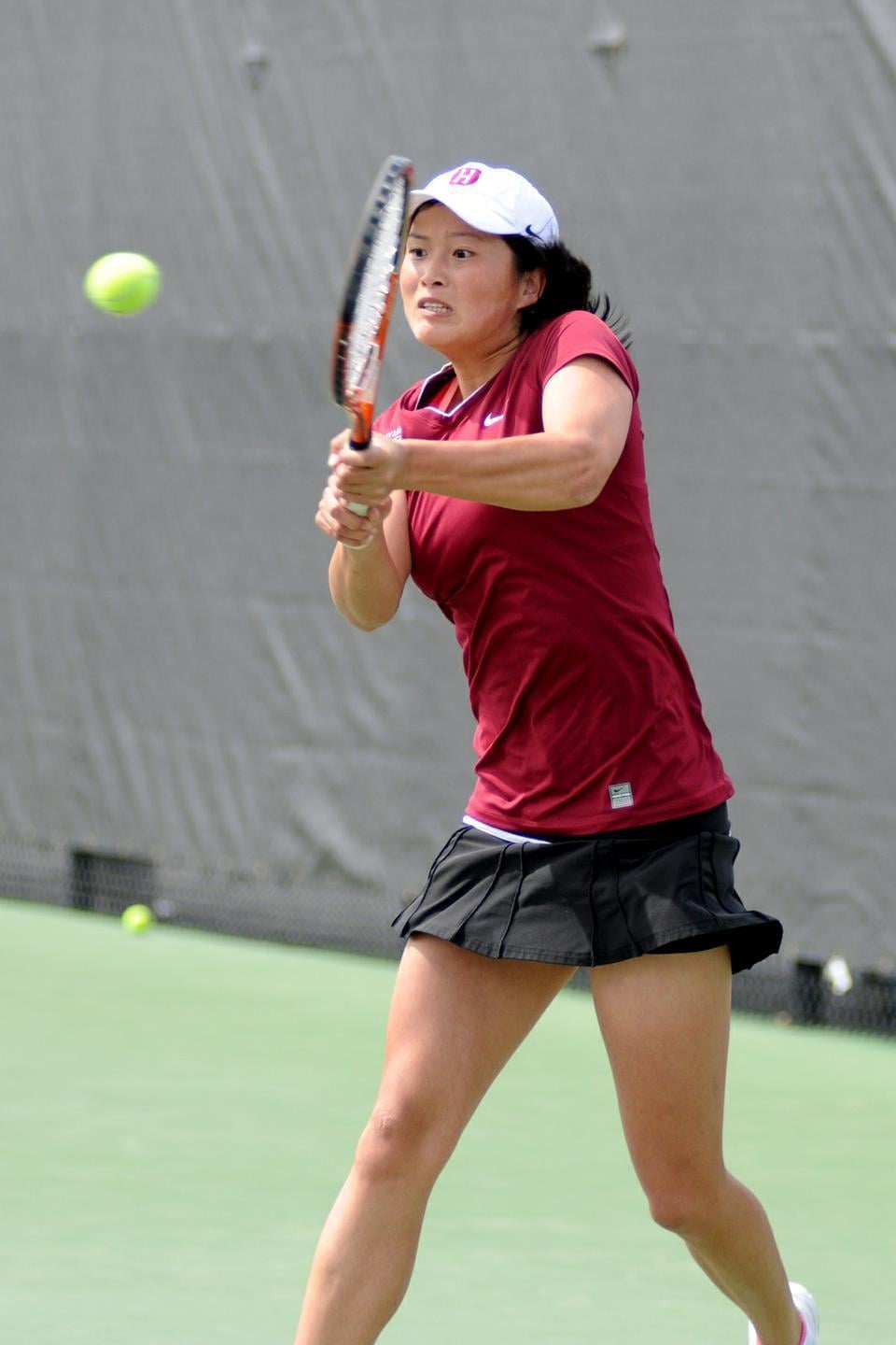Junior co-captain Holly Cao, ranked 97th nationally, picked up a point for her squad with a straight-set victory at the No. 1 singles spot, but Cao and freshman teammate Hannah Morrill lost at No. 2 doubles, and the Crimson fell to Princeton yesterday, 4-3, to drop to 3-1 in league play.