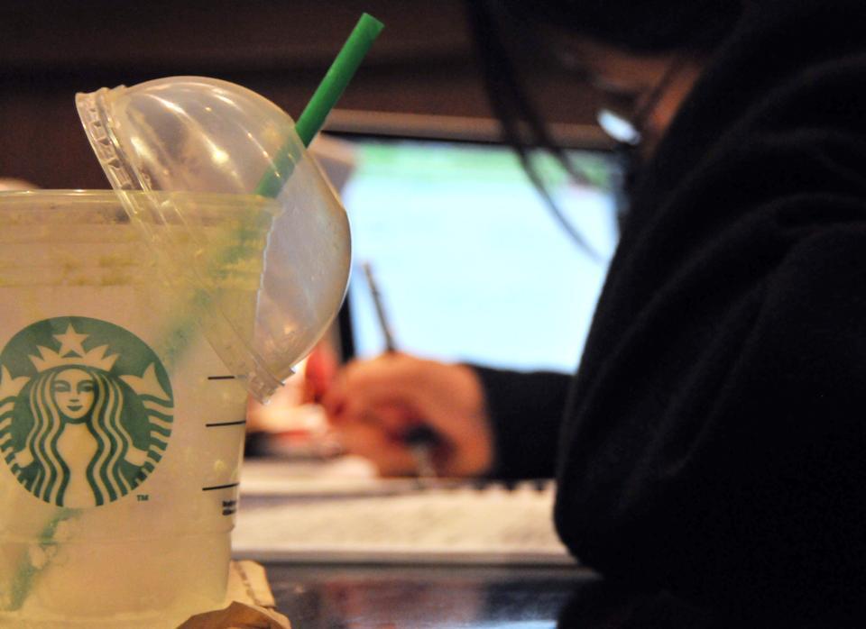 Cafes within the Harvd Square have been profiting from students buying caffeinated drinks to stay up and prepare for final exams and papers. 