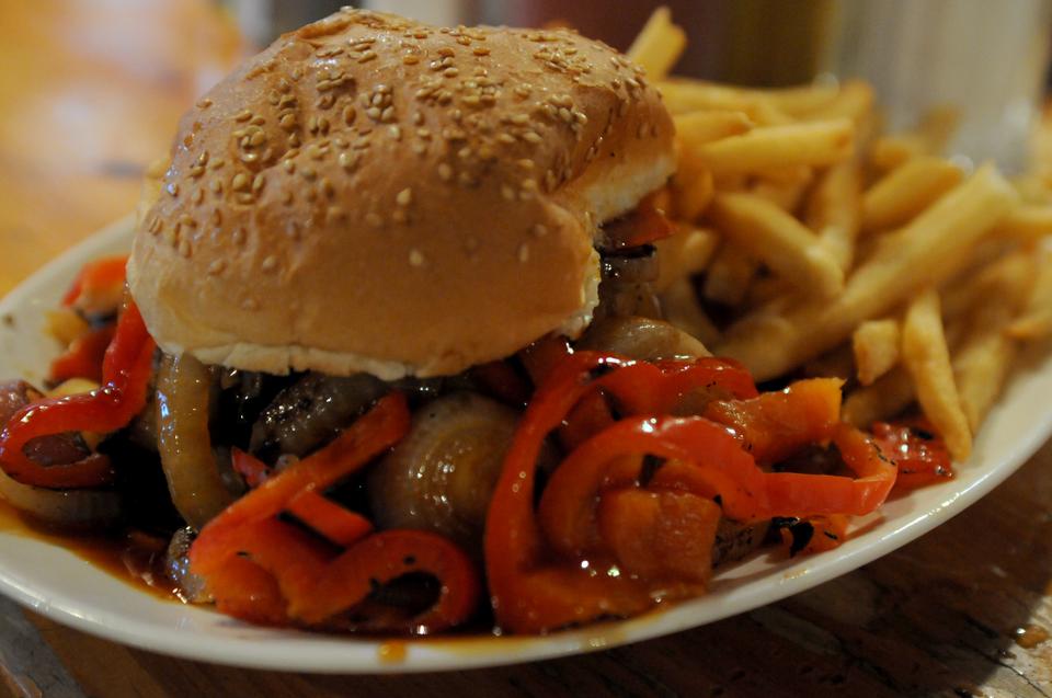 The Charlie Sheen Burger at Mr. Bartley’s Burgers in the Square comes accompanied with 20 oz of coke, just like its namesake.