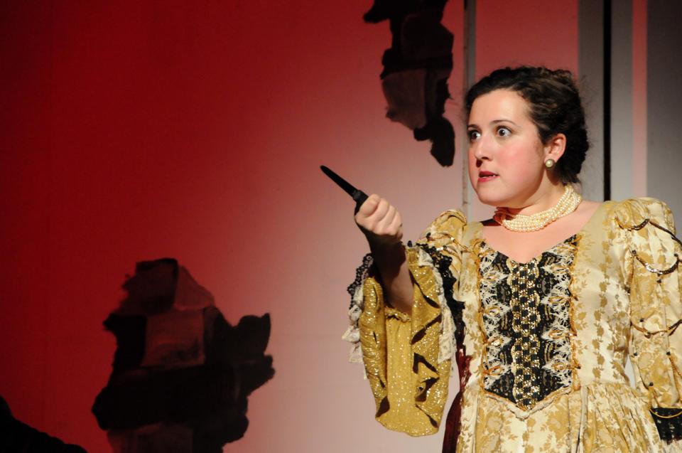Bridget P. Haile '11 portrays Rosalinde in the Dunster House Opera's production of Die Fledermaus, stage directed by Matthew C. Stone '11 and music directed by Matthew A. Aucoin '12 and Sonia C. Coman '12.