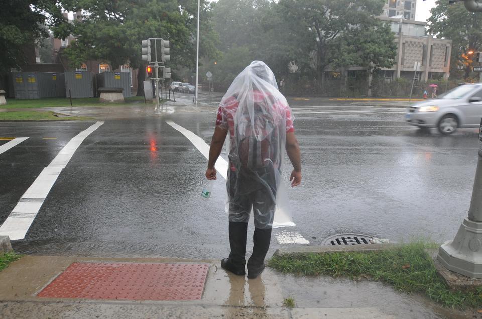 The intersection of Memorial Drive and DeWolfe Street on Saturday.