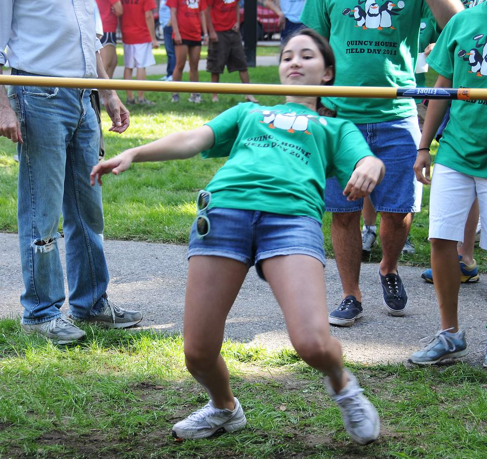 Elizabeth Double ‘14 tries to earn the sophomores some points during Quincy’s Field Day held Saturday afternoon.