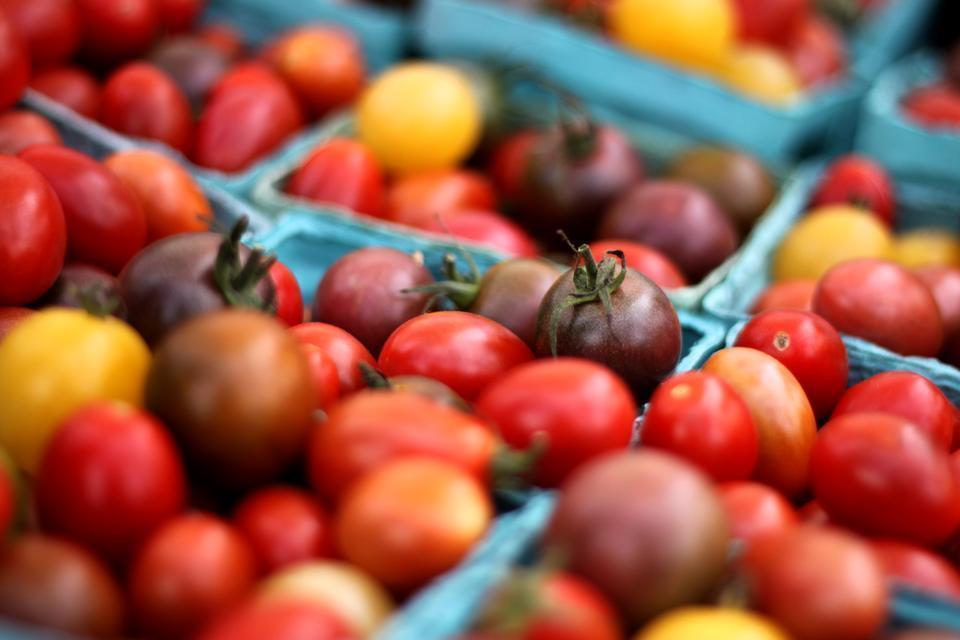 Kimball Farm offers a variety of produce, including these heirloom tomatoes, as well as "pick your own" opportunities.