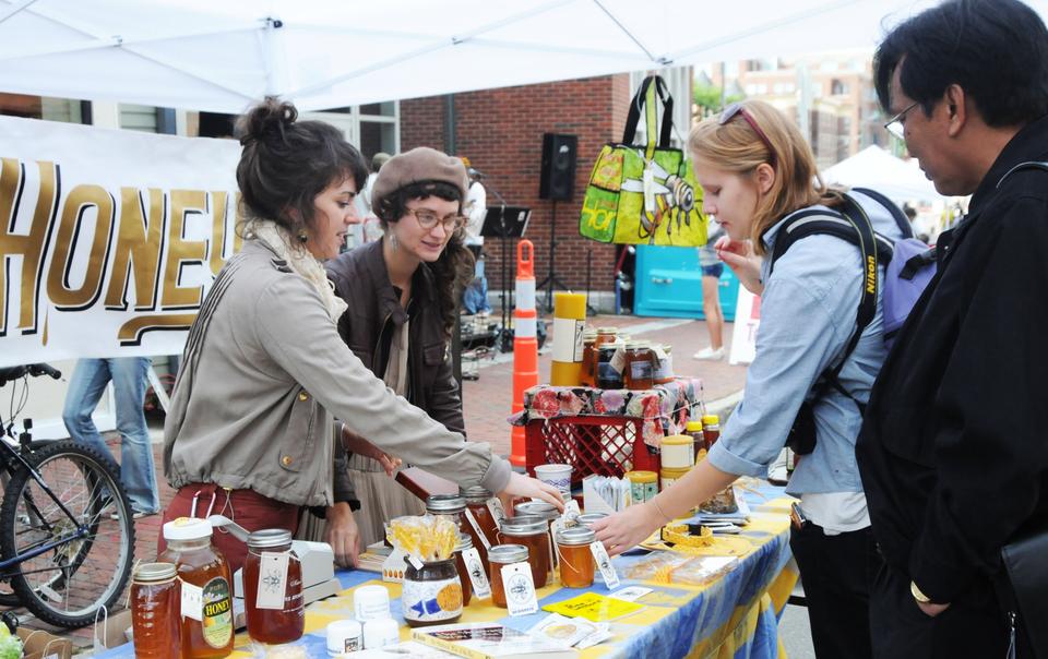 The third annual Urban-Ag Fair, held Sunday afternoon, on Mt. Auburn Street, allows people to purchase locally grown foods, get tips from local experts on composting, community gardening, container gardening, and raising bees.