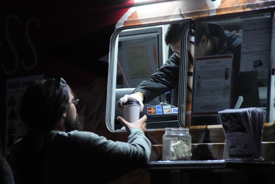 As part of an initiative to increase social space around campus, Harvard’s “Common Spaces” project brings several food trucks that serve cupcakes, burritos, coffee, and more outside of the Science Center. 