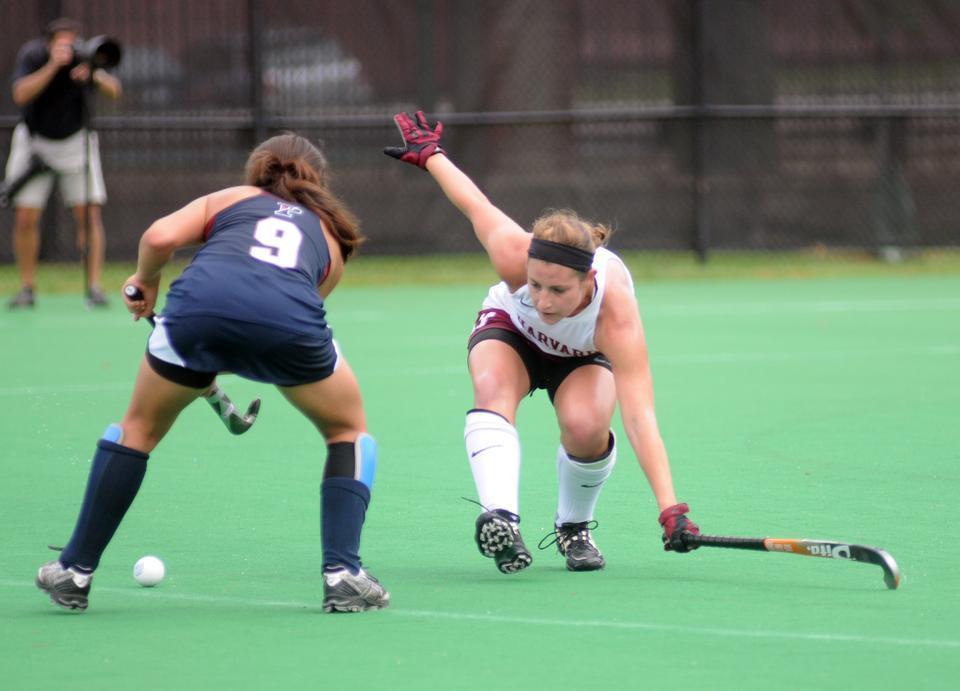 Sophomore Mariah Pewarski scored the third Crimson tally of the game against Penn on Saturday. Harvard scored four unanswered goals before Penn responded with a second-half penalty that proved futile.