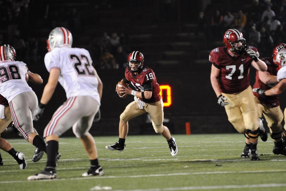 Starting in place of an injured Collier Winters, junior quarterback Colton Chapple led Harvard to a 24-7 victory over Brown on Friday night. Chapple threw for 207 yards and two touchdowns on 26 passes in the win.