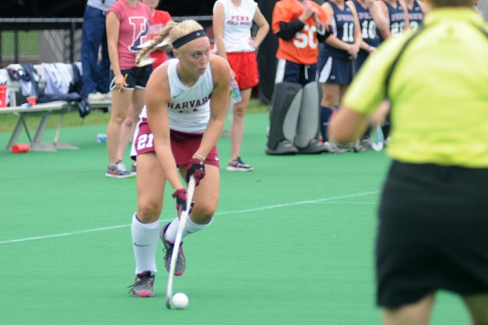 Sophomore Kyleigh Keating, pictured above in previous action, has taken on the challenge of playing two sports in the 2011-2012 year. After a strong freshman showing on the women’s lacrosse team last spring, Keating has found similar success in her first season on the field hockey squad, ranking second on the team in shot percentage and third in goals.