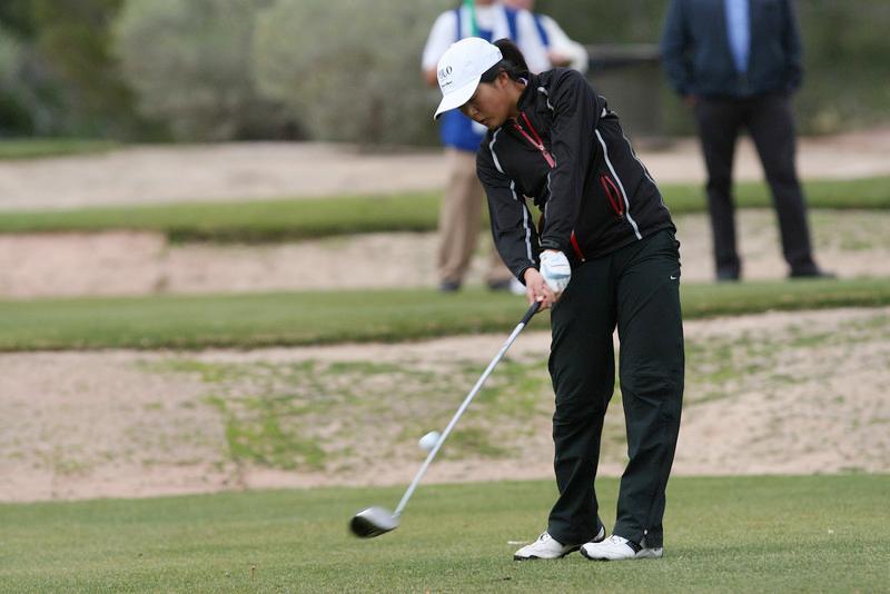 Rookie Tiffany Lim, shown above in previous action, did not fare as well as she had played in the past two tournaments, placing 15th overall. After two rounds of golf, Harvard tied with Yale for ninth place. 