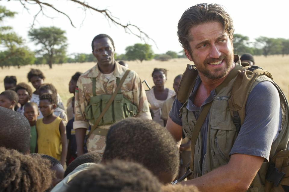 In “Machine Gun Preacher,” Gerard Butler plays Sam Childers, a gangster who finds God and travels to Sudan, where he builds orphanages and schools while fighting to protect his charges.