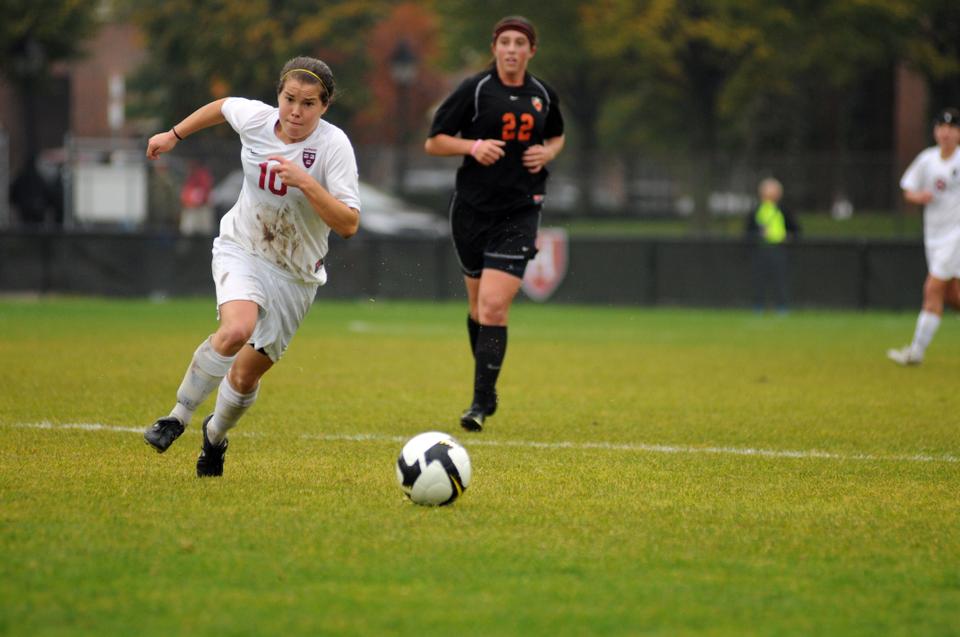 Senior forward Melanie Baskind leads Harvard with five goals and 16 points this season. Tomorrow, Baskind and the Crimson travel to Ithaca, N.Y. to face Cornell, a team it has not lost to since 2000.