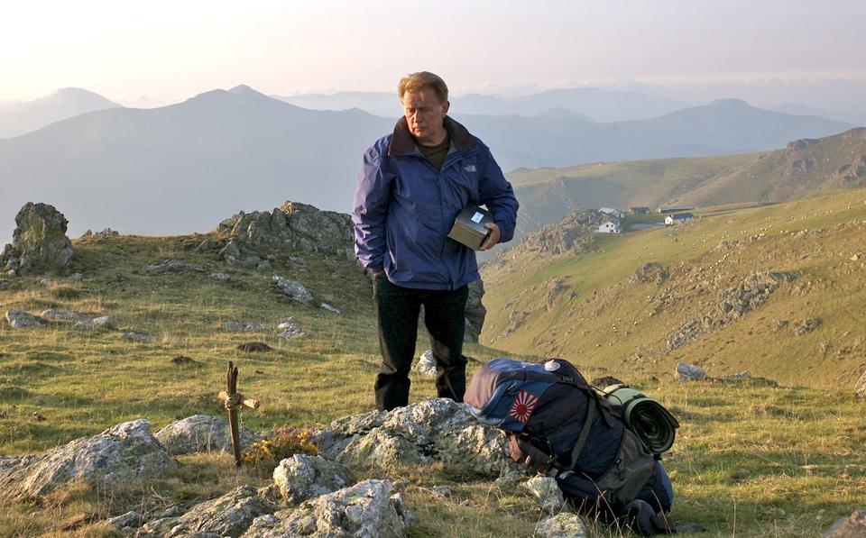 Dr. Tom Avery (Martin Sheen) hikes across the Way of St. James to complete a trek begun by his late son in Emilio Estevez’s “The Way.”