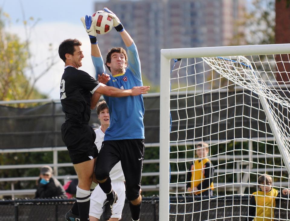 Senior goalkeeper Austin Harms had a season-high six saves in Harvard’s 3-2 loss to Princeton Saturday afternoon. Though it did snap a two-game scoreless streak, Harvard fell to last place in the Ivy standings.