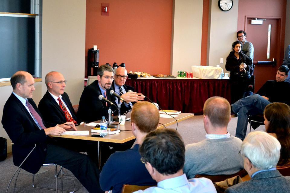 Eric Schmitt discusses his new book, "Counterstrike: The Untold Story of America’s Secret Campaign Against Al Qaeda", co-authored by fellow New York Times reporter, Thom Shanker, at a seminar hosted by the Harvard Kennedy School.