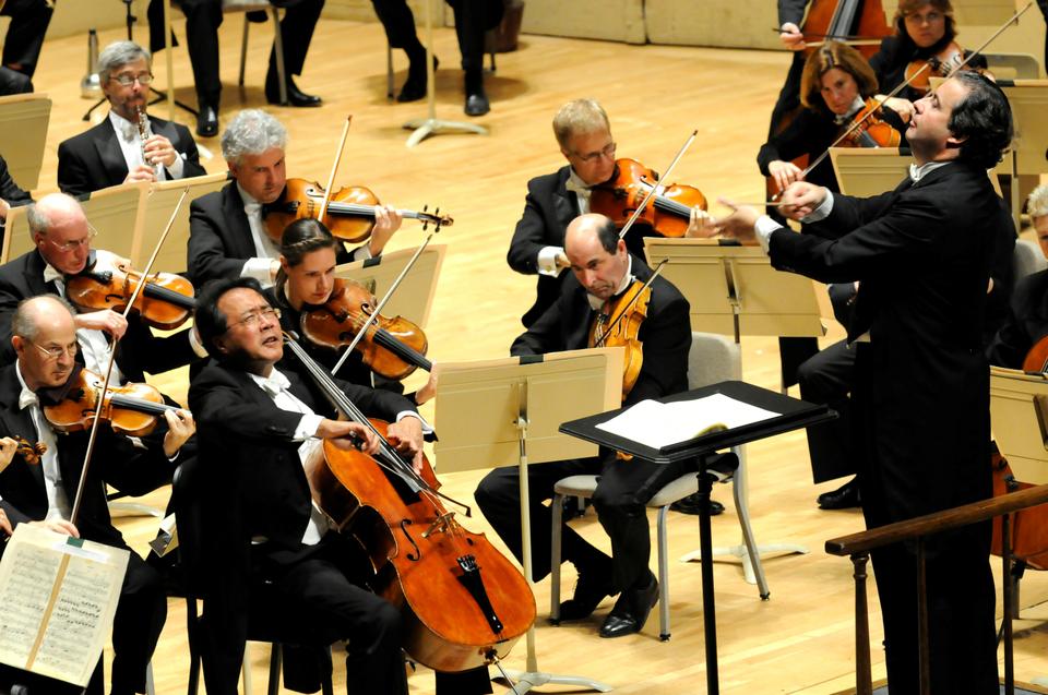 Yo-Yo Ma performs Dvorak's Cello Concerto in B minor with guest conductor Juanjo Mena and the Boston Symphony Orchestra.