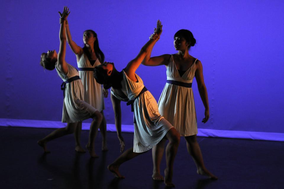 Dancers collaborate in “Just Thinking,” choreographed by Megan G. Murdock ‘14 to the song "The Wilhelm Scream" by James Blake.
