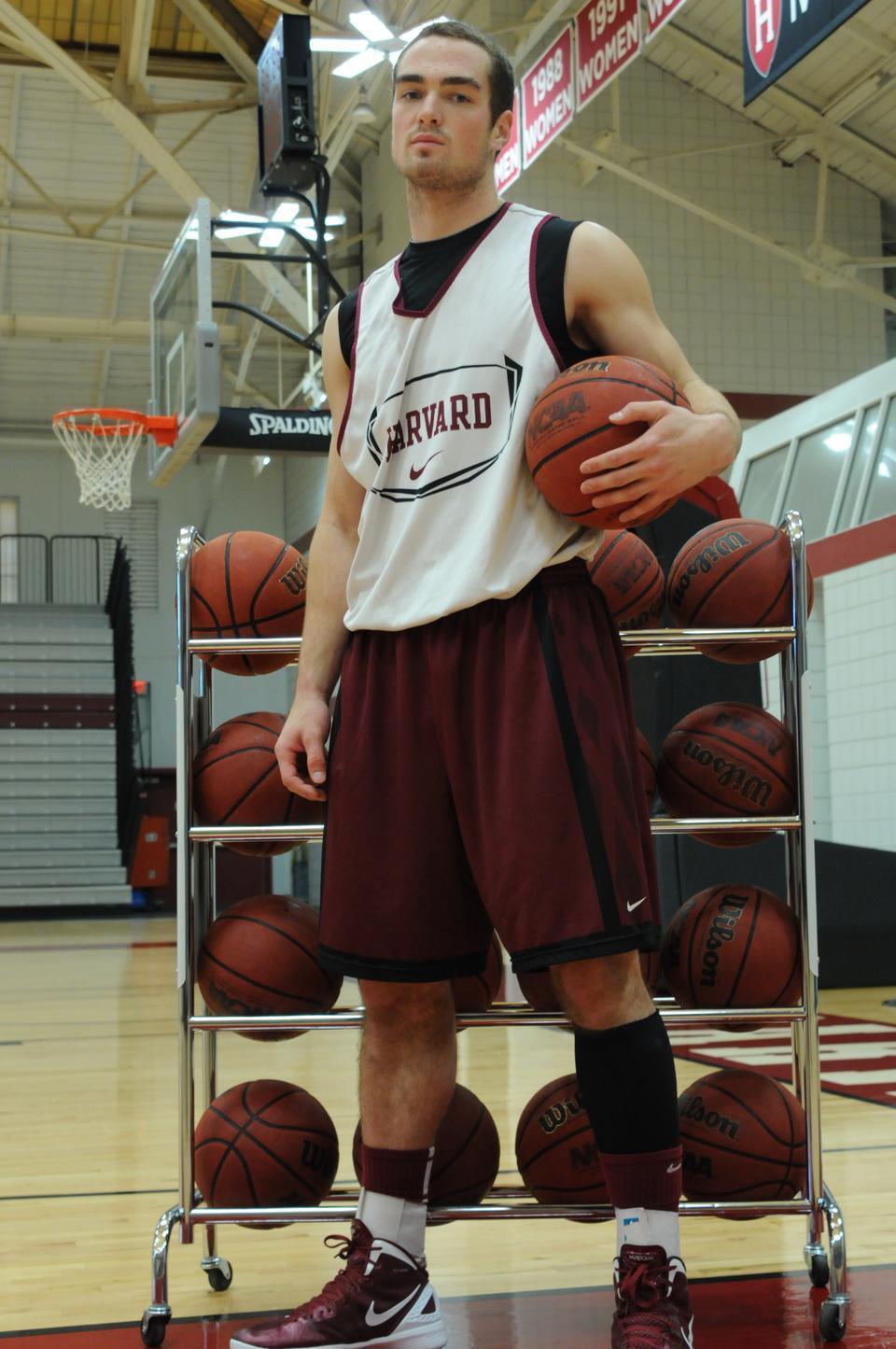 Sophomore Laurent Rivard led the Crimson in three-point shooting last year.