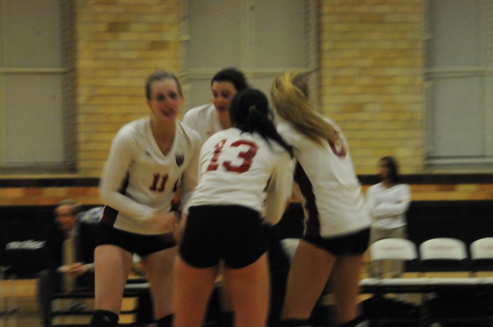 Harvard's Volleyball team gets excited about their comeback.