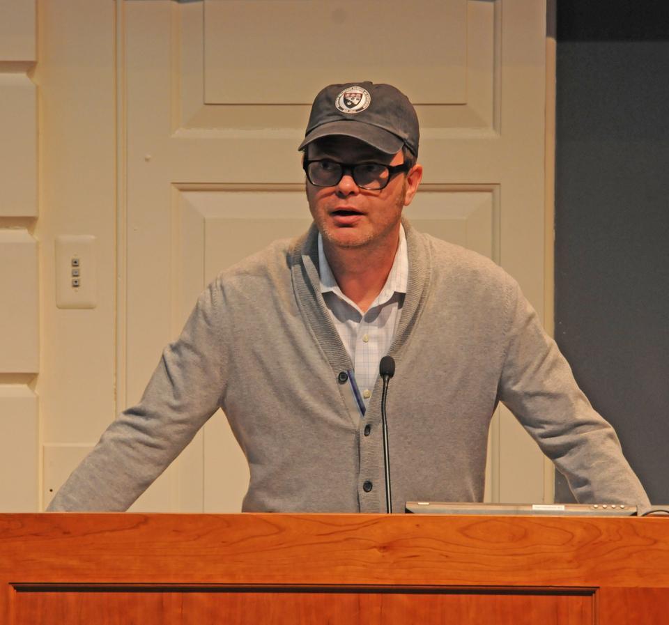 In a very un-Schrute manner, Rainn Wilson discusses the documentary Education Under Fire and the predicament of the Baha'i community in Iran while sporting a Harvard Graduate School of Education hat.