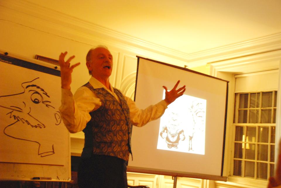 Award-winning editorial cartoonist Kevin Kallaugher '77 demonstrates how he captures diverse political landscapes with the humor and satire of caricature. 