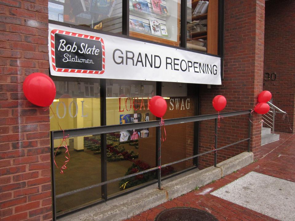 Bob Slate Stationery officially opens at its new location at 30 Garden Street. 