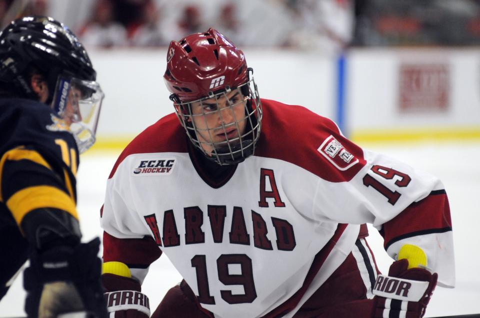 Senior forward Alex Killorn, pictured above, along with junior defenseman Danny Biega were among 77 college hockey players who received nominations for the Hobey Baker Memorial Award, given each year to college hockey's best player.