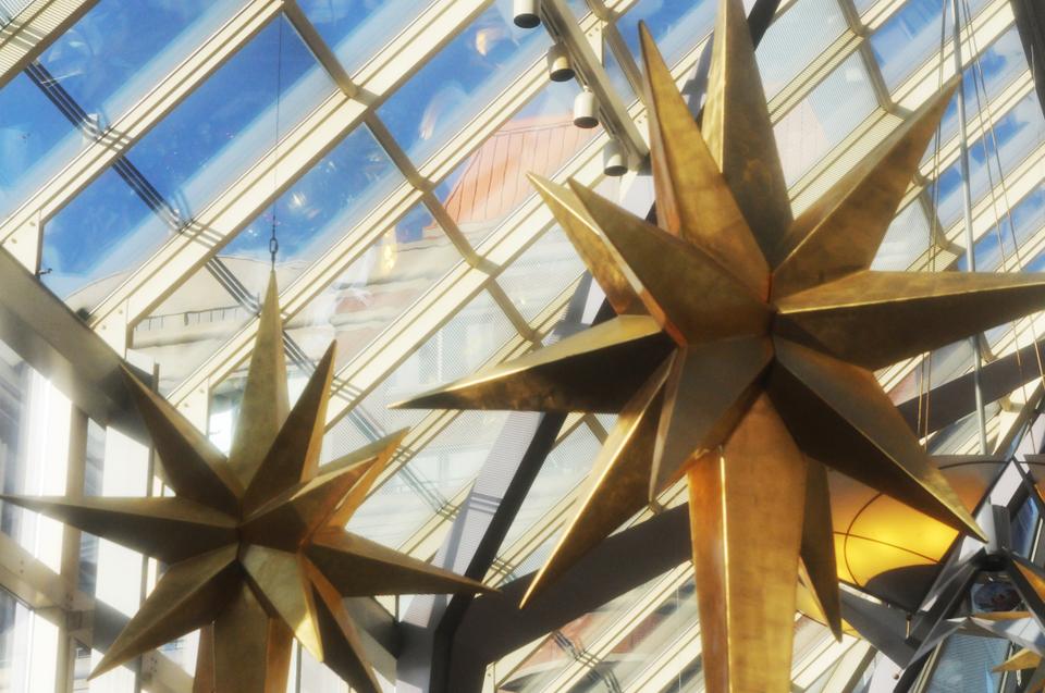 The Prudential Center may be a little behind in taking down their holiday decorations, but the massive golden stars that hang from the ceiling never undoubtedly catch the attention of people passing by. 