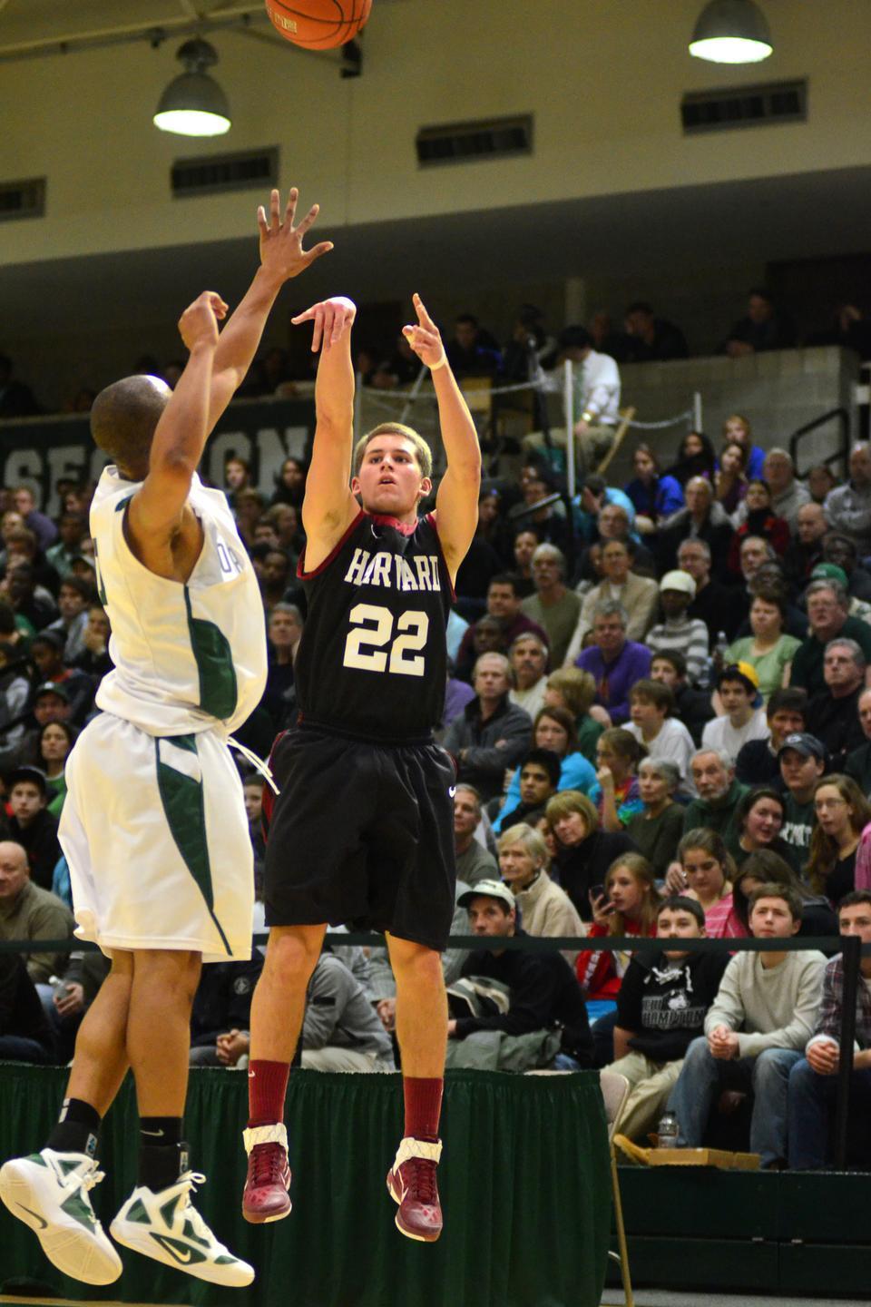 After missing three games with a strained ligament in his left thumb, freshman guard Corbin Miller returned to the court Saturday night for the Harvard men’s basketball team’s conference matchup against Dartmouth. The rookie led the Crimson with 13 points in 17 minutes of play.