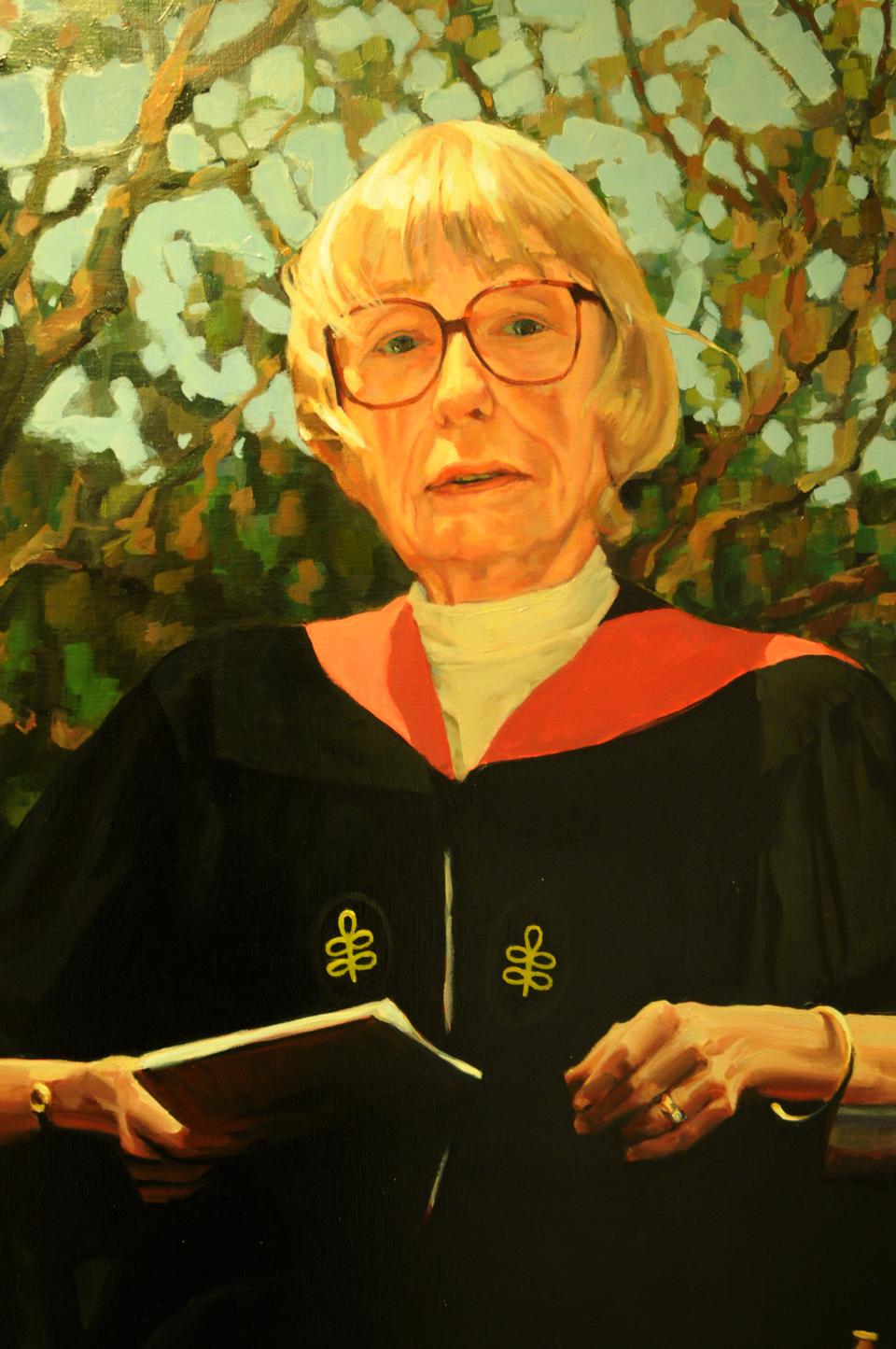 Edith Stokey, the "founding mother" of the Kennedy School, died last week at the age of 88. Her portrait hangs outside of Dean David T. Ellwood's office.