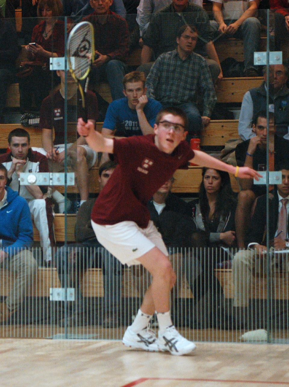Sophomore Brandon McLaughlin, playing at the No. 2 spot for Harvard, only needed four games in the best-of-five matchup to top Rochester’s Benjamin Fischer. McLaughlin has now won three straight.