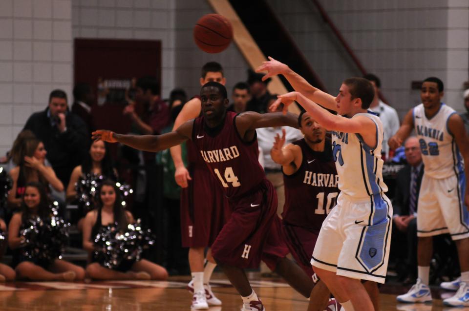 Harvard rookie Steve Moundou-Missi, shown above in earlier action, turned in another solid performance on Friday night against Cornell, notching nine points, seven of which came from the free-throw line.