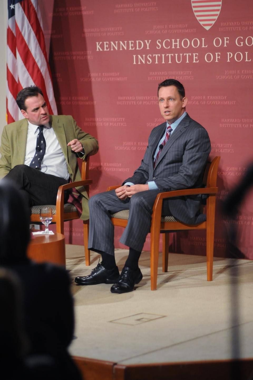 Peter Thiel speaks at the IOP Monday night. The Q&A let Thiel speak about a variety of things including his thoughts on the "higher education bubble." 